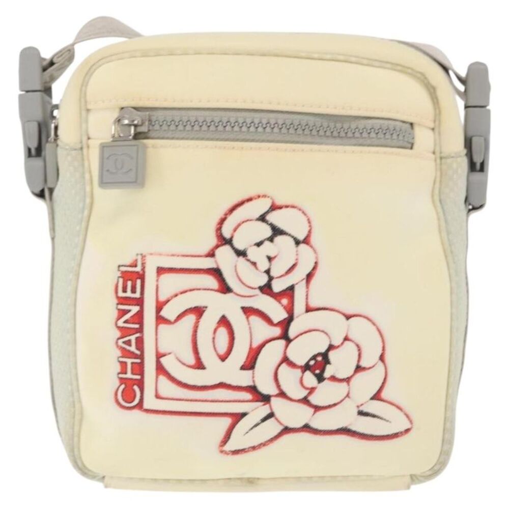 Chanel Sport Line Camera Nylon White Nylon Shoulder Bag Bag